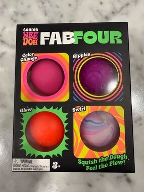 FAB FOUR Kids Color-Change & Swirl Needoh Set - Pink, Purple, Red, Multicolor